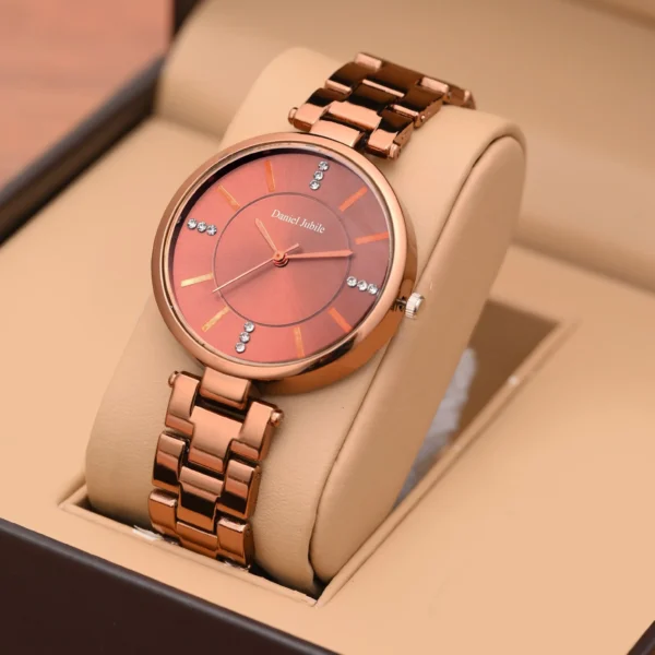 Daniel Radcliffe Round Rose Gold Analog Watch
